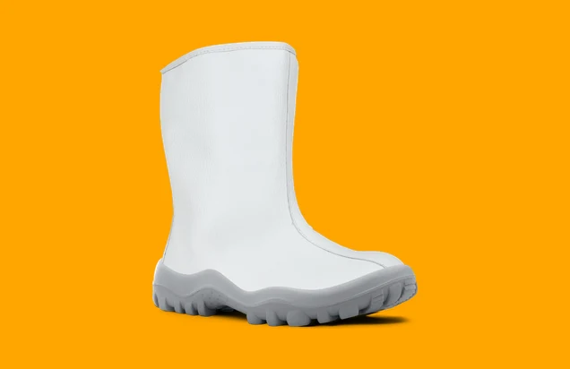 Bota de segurança Safetline 4000FR-MF branca em microfibra