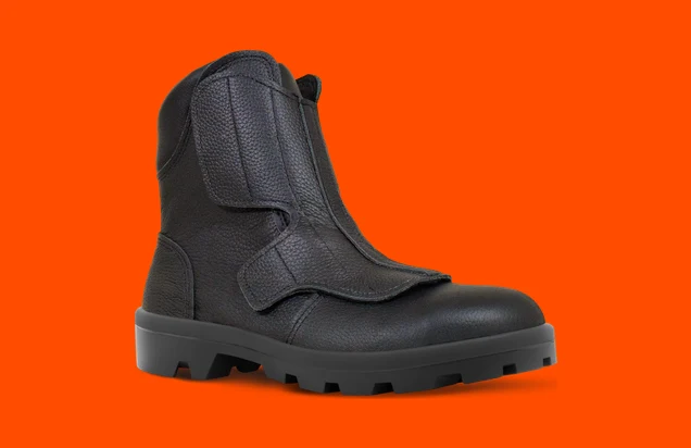 Bota escarfador Safetline 6850ESC/HT em couro preto